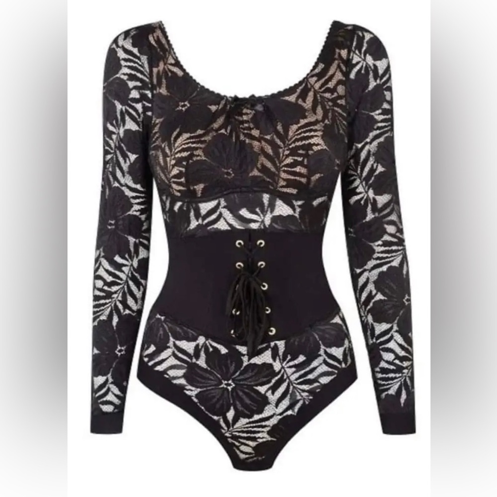 Agent Provocateur black lace bodysuit Audrey size Small (AP size 2)